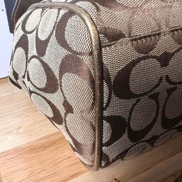 COACH Hampton 1498 Vintage Special Edition Fall ‘04 Bronze Suede Leather Satchel - Picture 9 of 15